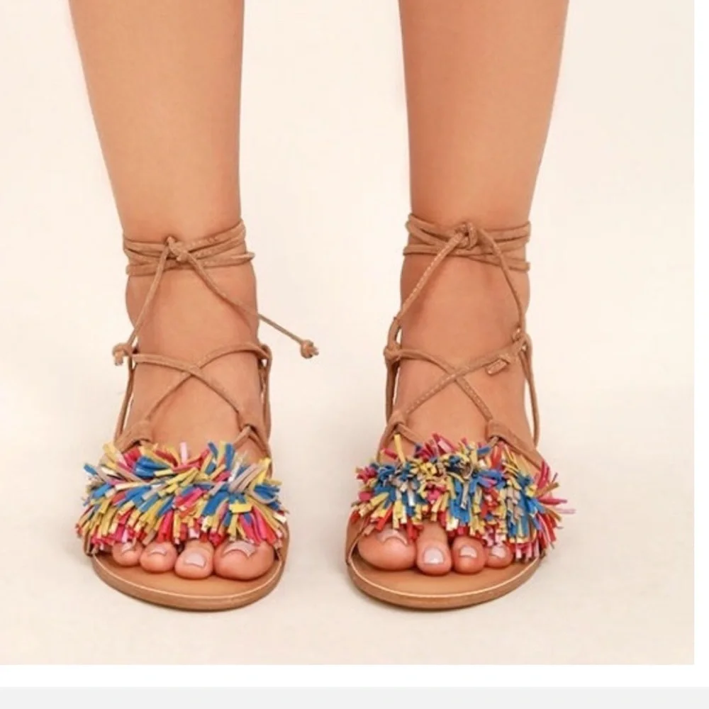 Steve Madden “Swizzle” ankle wrap sandals
